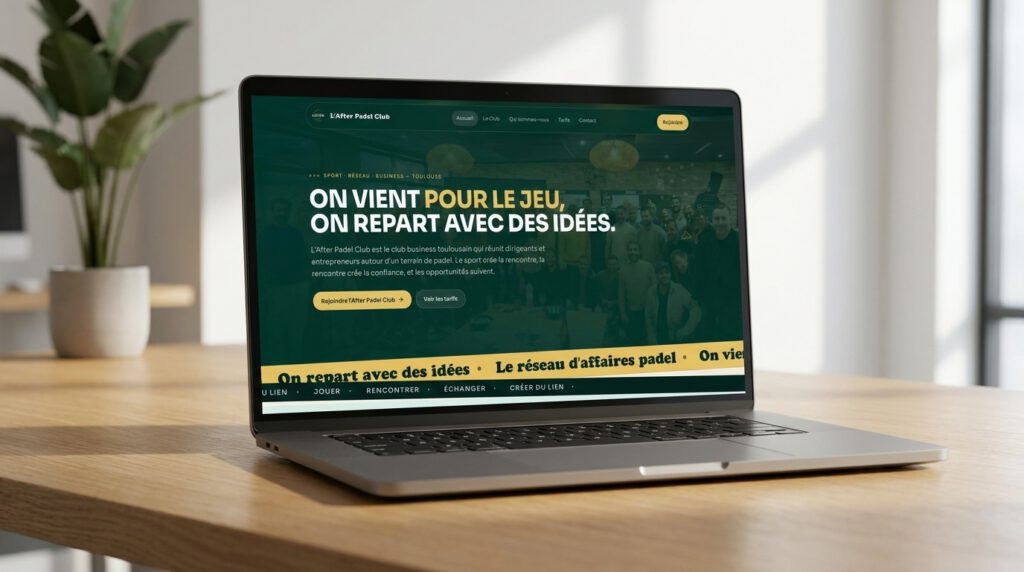 Création de site internet pour L'after padel club
